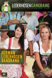 Lederhosen oktoberfest groupsex orgy with lelah riant, judit and candy love